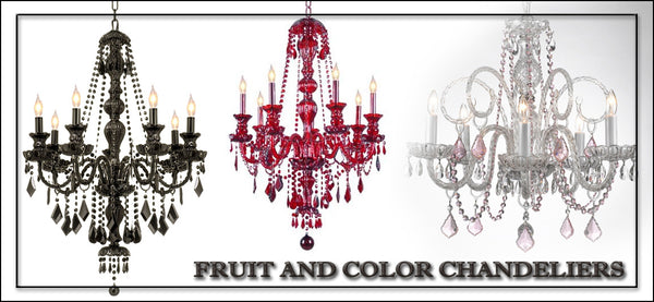 Fruit and Color Chandeliers