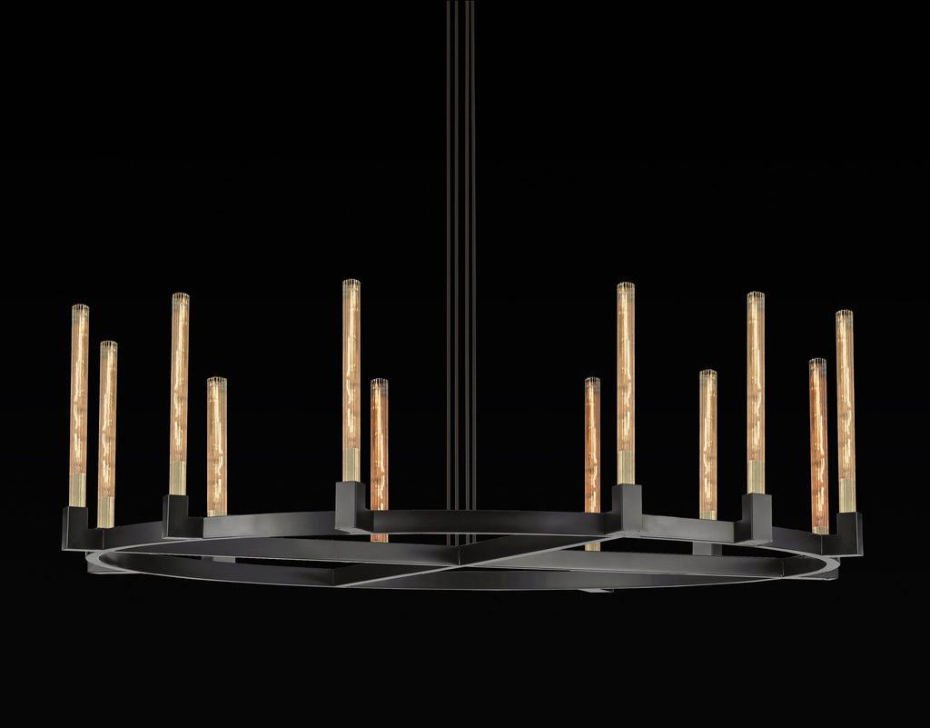 Corsica Round Chandelier 60" Vintage Barn Metal Chandelier Chandeliers Industrial Loft Rustic Lighting Great for the Living Room, Dining Room, Foyer and Entryway, Family Room, and more - A500-CB/4462/12