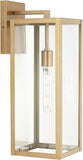 Titan 20 1/4" Soft Gold Clear Glass Modern Outdoor Wall Lantern