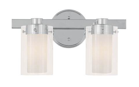 Livex Manhattan 2 Light Polished Chrome Bath Light - C185-1542-05