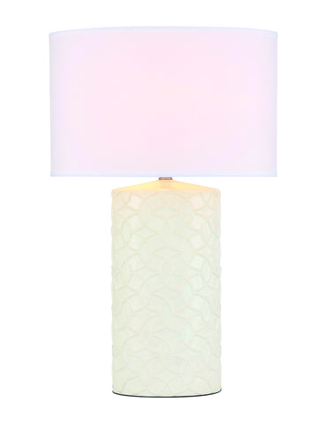 ZC121-TL3032WH - Regency Decor: Alois 1 light White Table Lamp