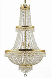 Made with Swarovski Crystal French Empire Crystal Chandelier Lighting H50" X W24" Good for Foyer, Entryway, Family Room, Living Room and More! - A500-CG/870/15SW