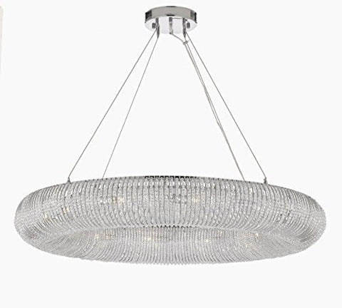 Crystal Halo Chandelier Modern / Contemporary Lighting Floating Orb 41" Wide - Good For Dining Room Foyer Entryway Family Room - Gb104-3132/12