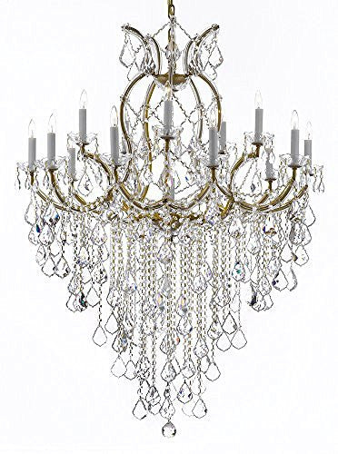Maria Theresa Chandelier Crystal Lighting Chandeliers H 50" W 37" Great For Large Foyer / Entryway Trimmed With Spectra (Tm) Crystal - Reliable Crystal Quality By Swarovski - A83-B12/21510/15+1Sw