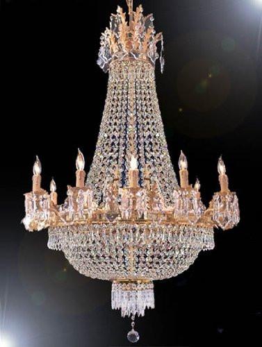 Swarovski Crystal Trimmed Chandelier Empire Chandelier Lighting H 40" W 30" - A500-1280/10+5Sw