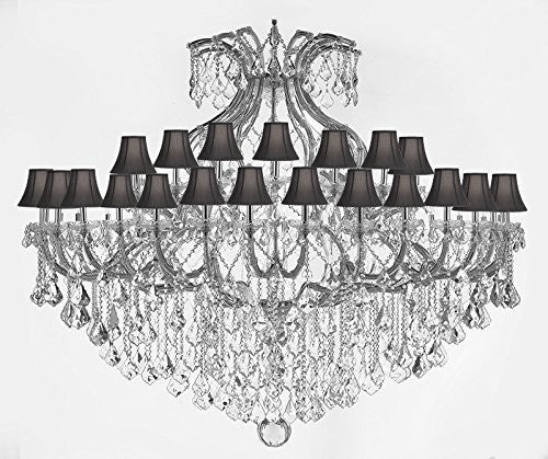 Maria Theresa Empress Crystal (Tm) Chandelier Lighting H 60" W 72" With Black Shades - Cjd-Sc-Cs/2181/72