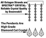 Swarovski Crystal Trimmed Chandelier Lighting Chandeliers H59" X W46" Great for The Foyer, Entry Way, Living Room, Family Room and More! w/White Shades - A500-B12/WHITESHADES/2MT/24+1SW