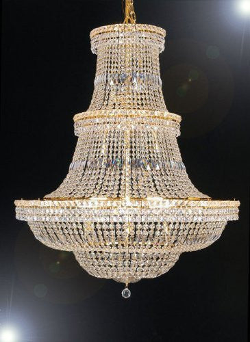 French Empire Crystal Chandelier Lighting H 50" W 40" - A93-Cg/454/18