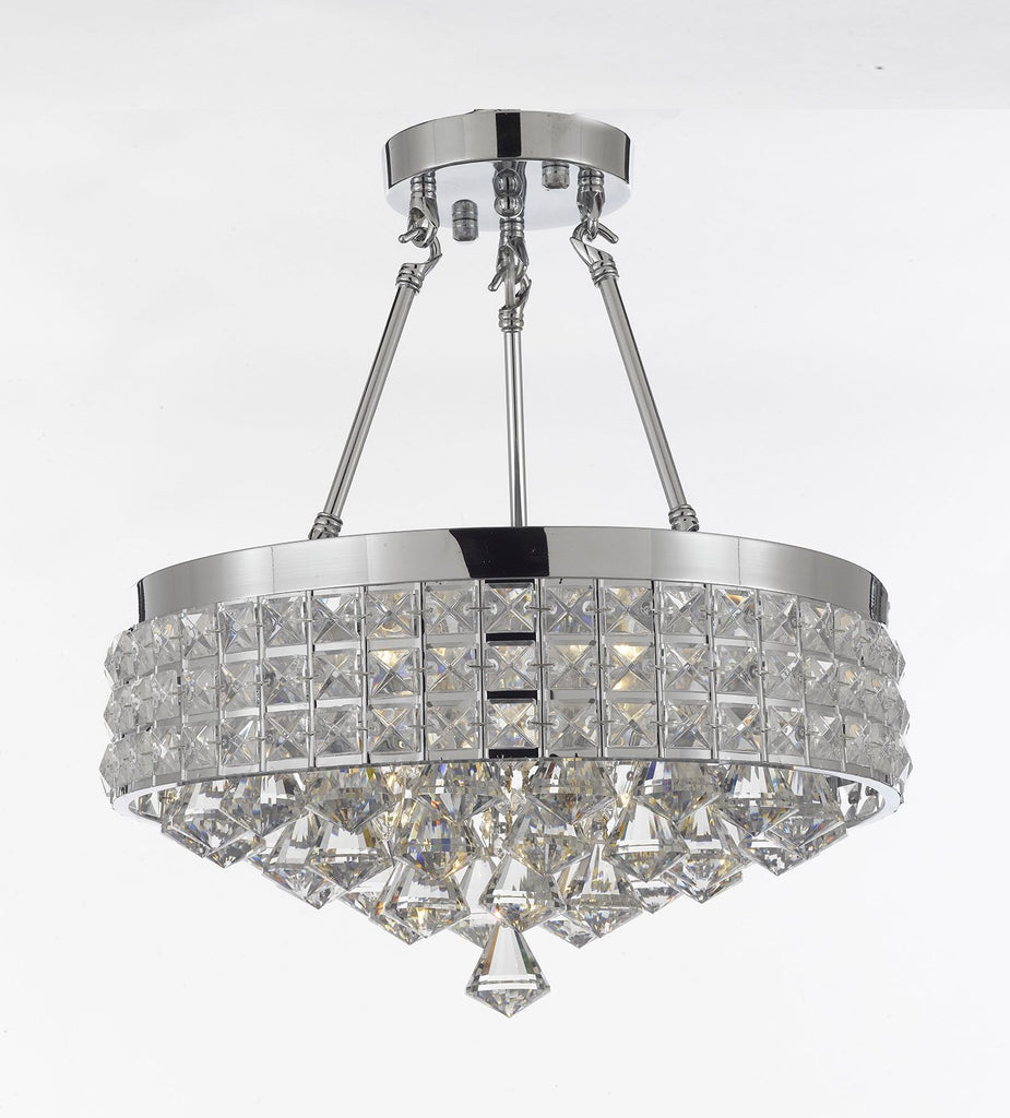 Semi Flush Mount French Empire Crystal Chandelier Chandeliers Lighting 
