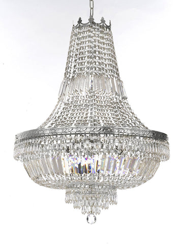 French Empire Crystal Chandelier Lighting- Great for the Dining Room, Foyer, Entry Way, Living Room H30" X W24" - A500-B8/CS/870/9