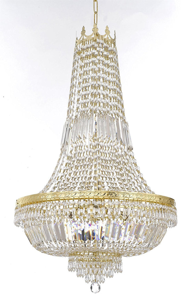 French Empire Crystal Chandelier Lighting - Great for the Dining Room, Foyer, Entry Way, Living Room H50" X W30" - A500-B8/CG/870/14LARGE