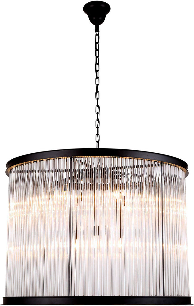 C121-1217D35MB By Elegant Lighting - Royale Collection Mocha Brown Finish 9 Lights Pendant Lamp