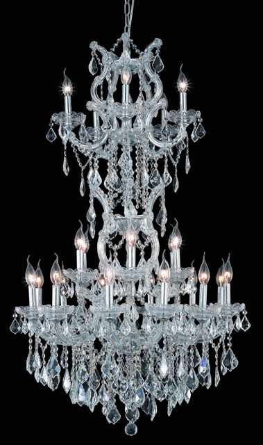 ZC121-2800D30SC/EC By Regency Lighting Maria Theresa Collection 25 Light Chandeliers Chrome Finish