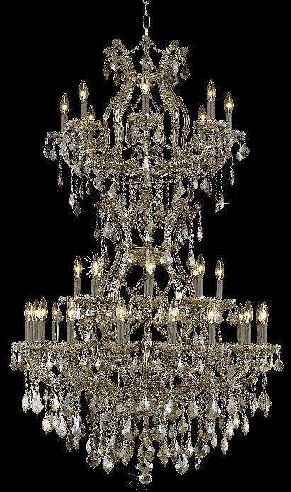 C121-2800D36SGT-GT/RC By Elegant Lighting Maria Theresa Collection 34 Light Chandeliers Golden Teak Finish
