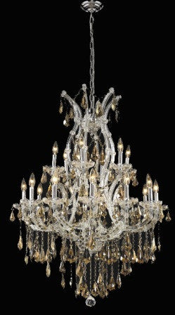 C121-2801D32C-GT By Regency Lighting-Maria Theresa Collection Chrome Finish 19 Lights Chandelier