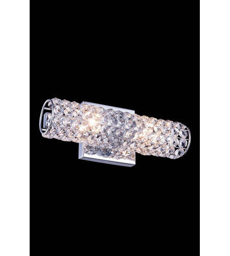 C121-2911W12C/RC By Elegant Lighting Holland Collection 2 Light Wall Sconce