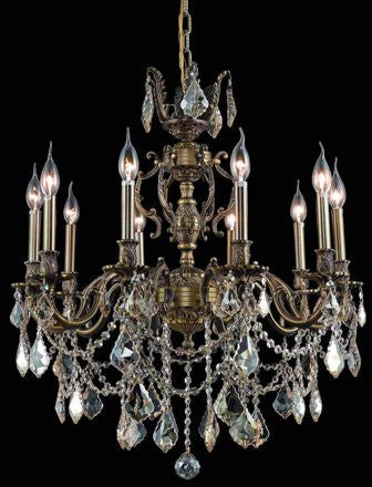 C121-9510D21AB-GS By Regency Lighting-Marseille Collection Antique Bronze Finish 10 Lights Chandelier