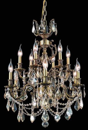 C121-9512D24AB-GS By Regency Lighting-Marseille Collection Antique Bronze Finish 12 Lights Chandelier