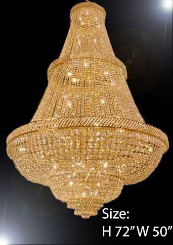 French Empire Crystal Chandelier Lighting H72" X W50" - Perfect For An Entryway Or Foyer - A500-448/48
