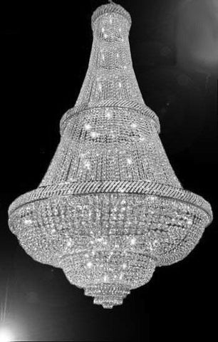 French Empire Crystal Chandelier Lighting W/Swarovski Crystal! 7.5FT Tall! - Perfect for an ENTRYWAY OR Foyer - A500-C9/CS/448/48SW