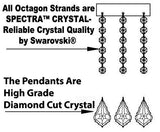 Set Of 2 - Swarovski Crystal Trimmed Chandelier French Empire Crystal Chandelier Lighting H26" X W23" + French Empire Crystal Flush Basket Chandelier W/Swarovski Crystal H 16" W 23" - 1Ea-Cg/448/9Sw+1Ea-Flush/Cg/448/9Sw